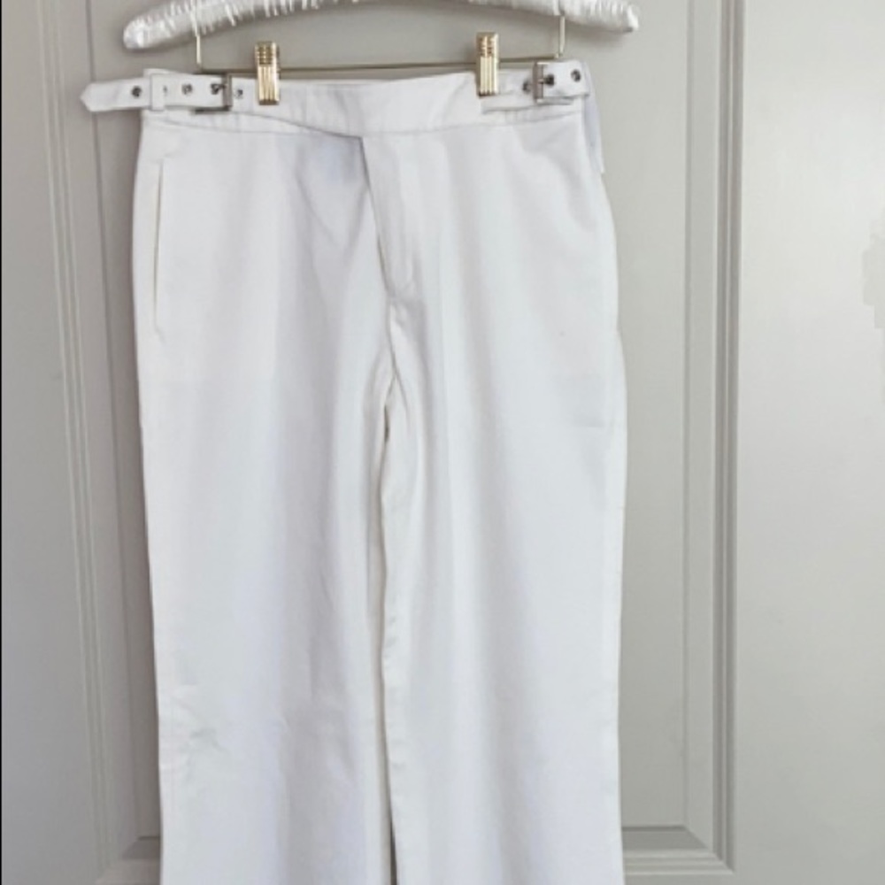 Ralph Lauren Black Wide Leg White Pant